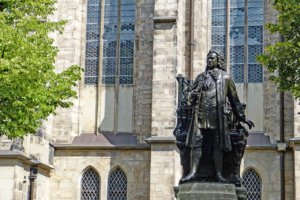 Neue Bach-Denkmal auf dem Thomaskirchhof Leipzig